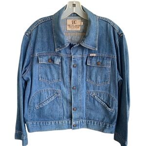 Vintage 70s 80s Dee Cee Denim Snap Front Western Jean Jacket Size L Ranchwear
